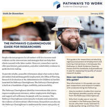 Download the Pathways to Work Guide for Researchers